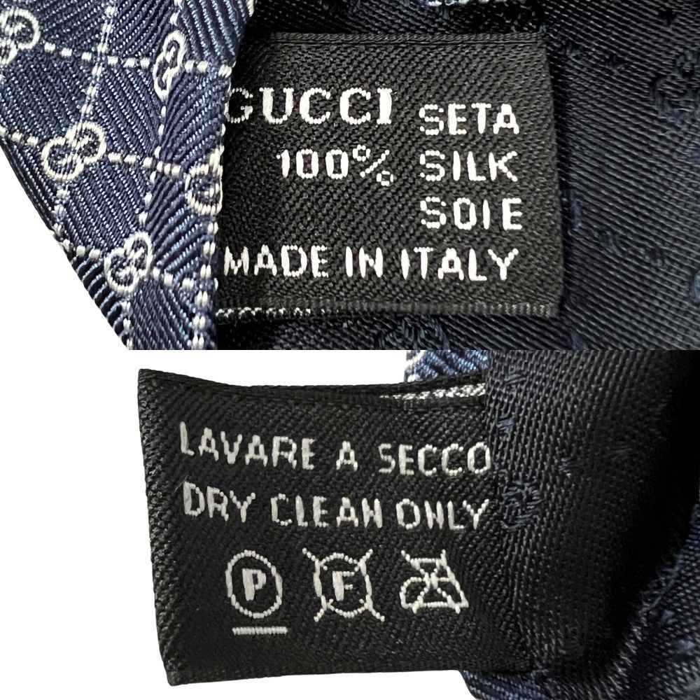 【1番人気組み合わせ☆】GUCCI×GGロゴ×ネイビーカラー×剣先8cm GUCCI グッチ GG柄 シルク ネクタイ ネイビー系 正規品 / 55473 - メルカリ