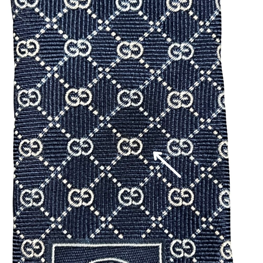 GUCCI グッチ GG柄 シルク ネクタイ ネイビー系 正規品 / 55473 - メルカリ