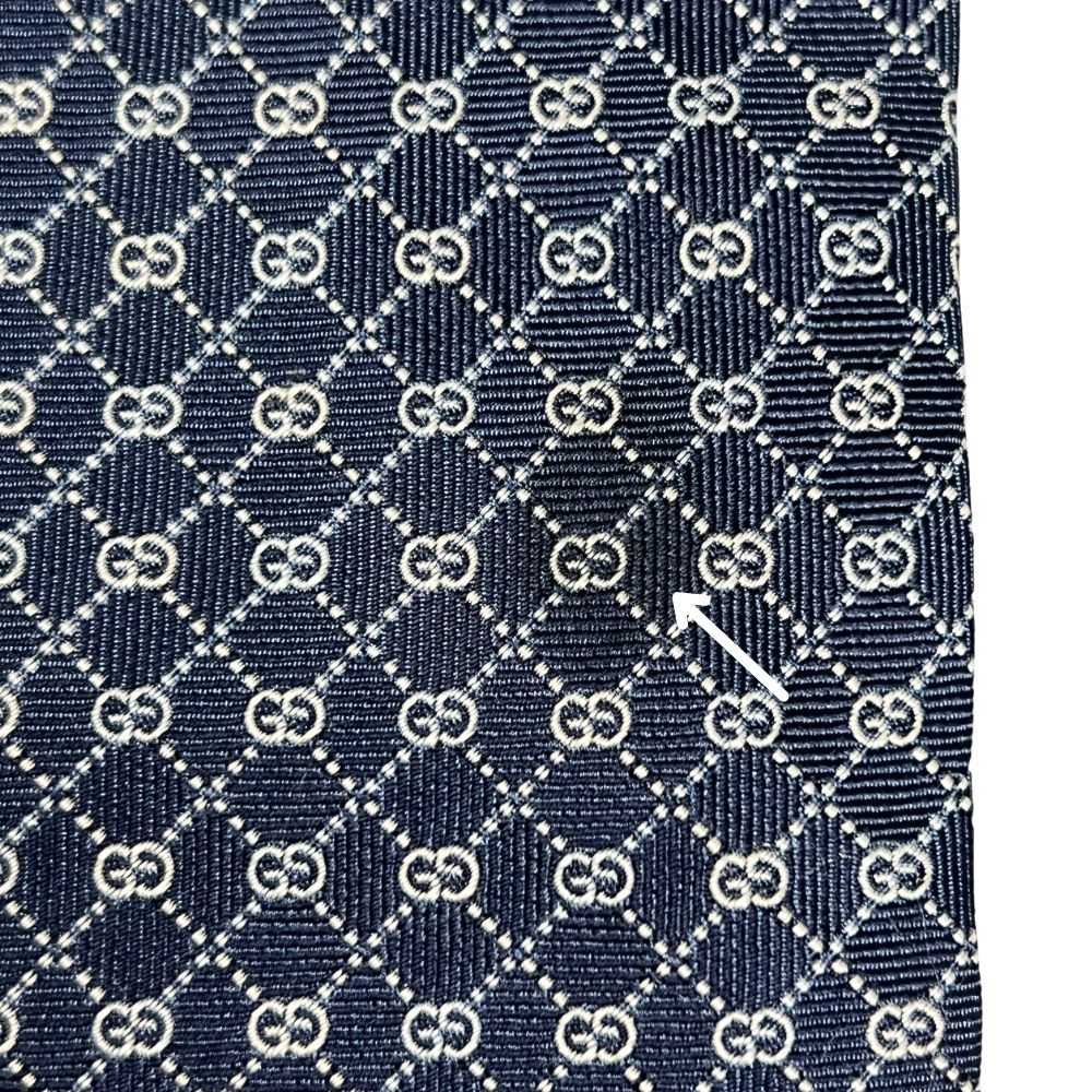 GUCCI グッチ GG柄 シルク ネクタイ ネイビー系 正規品 / 55473 - メルカリ