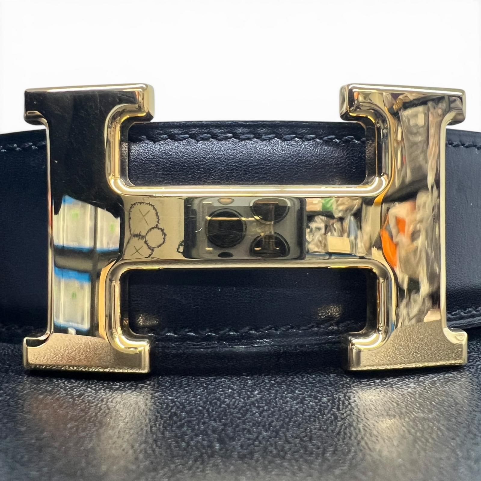 HERMES 極美品 エルメス コンスタンス Hベルト リバーシブル 〇X刻印