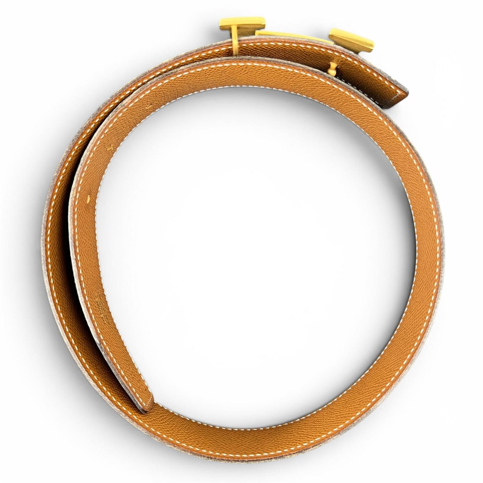 【極美品】エルメス ベスト Hロゴ リバーシブル ゴールド金具 コンスタンス HERMES 極美品 エルメス コンスタンス Hベルト リバーシブル 〇X刻印