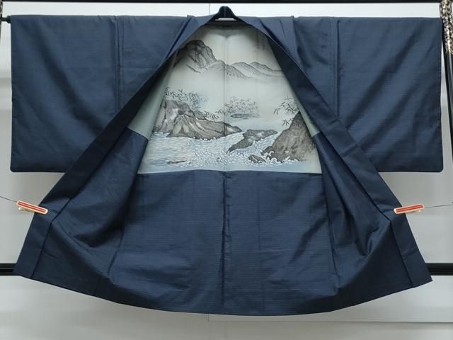 平和屋着物●男性　本場大島紬　アンサンブル　80亀甲　総詰め　正絹　逸品　CABH3815th
