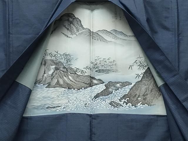 平和屋着物●男性　本場大島紬　アンサンブル　80亀甲　総詰め　正絹　逸品　CABH3815th