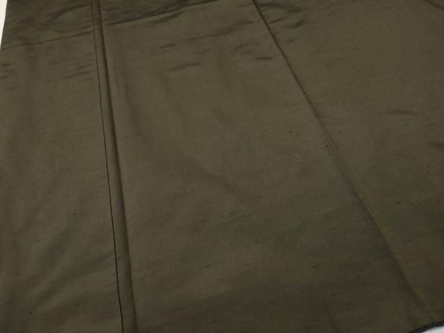 平和屋着物○男性 紬 アンサンブル 涅色 キングサイズ 正絹 逸品