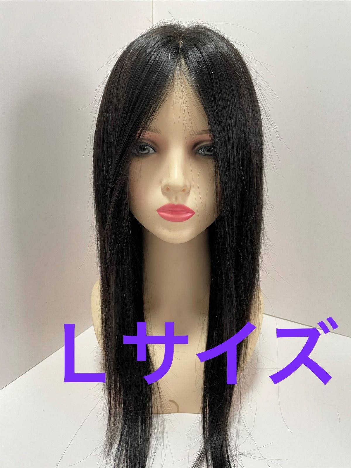 フルウィッグ人毛100%人毛ウィッグ医療ウィッグロングストレート広い頭皮Lサイズ フルウィッグ人毛100%人毛ウィッグ医療ウィッグロングストレート広い