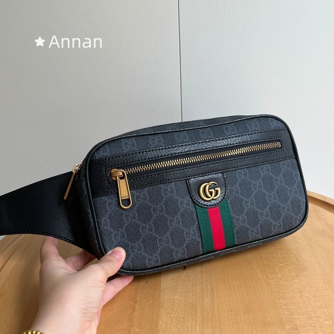 GUCCI　グッチ　ブラック　ボディバッグ ウエストポーチ 限界価格 新型 グッチ GUCCI ウエストバッグ ボディバッグ オフィ