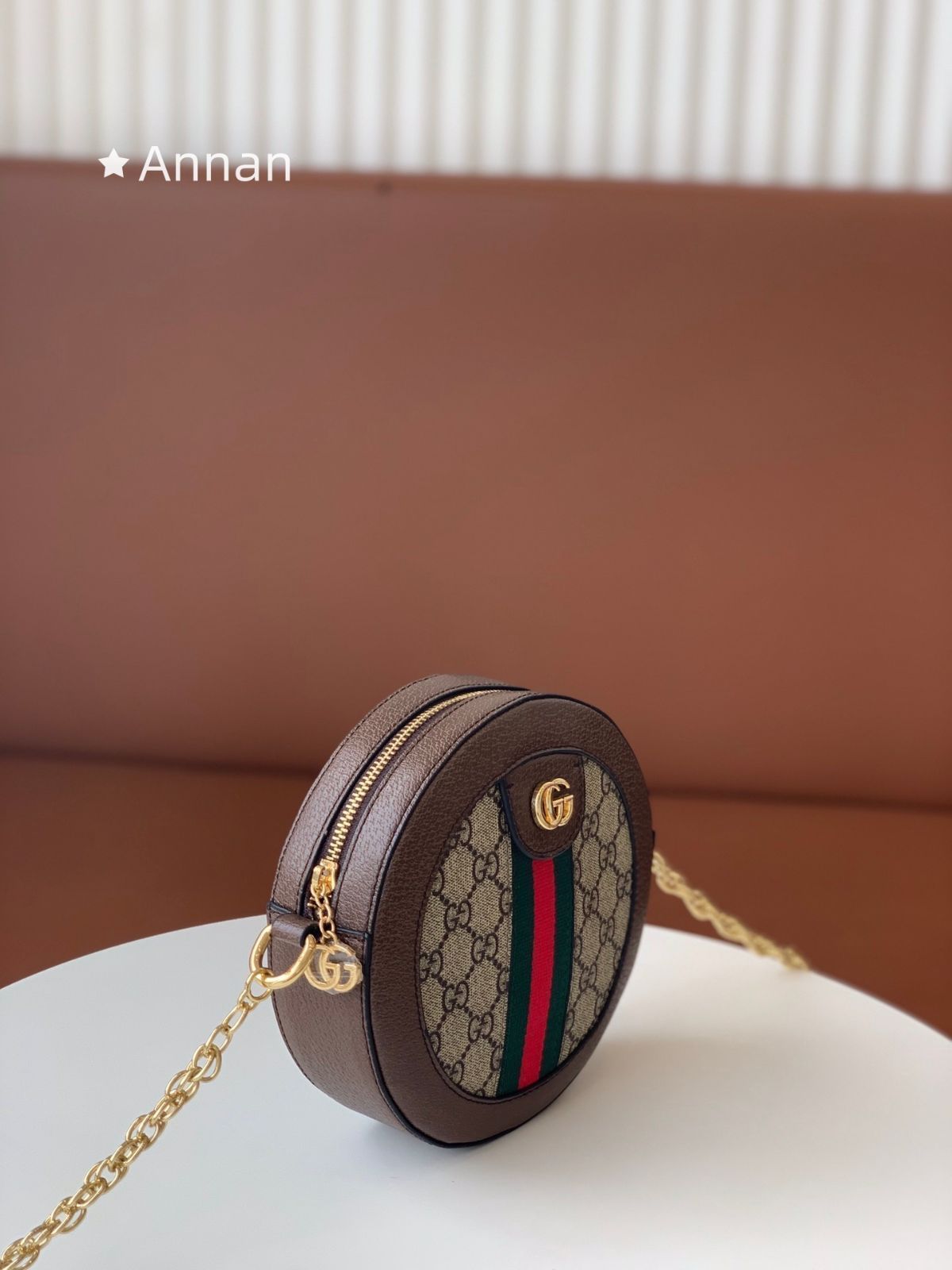 超美品 限定品 GUCCI グッチ オフディア セリーライン ミニラウンド