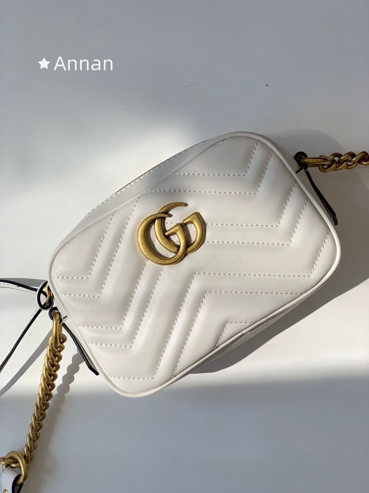 送料込☆ GUCCI (グッチ) GGマーモント ショルダーバッグ レザー