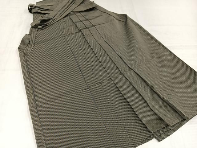 水着/浴衣 平和屋着物＊夏物 男性 行灯袴 縞 正絹 逸品 AABC6913jd