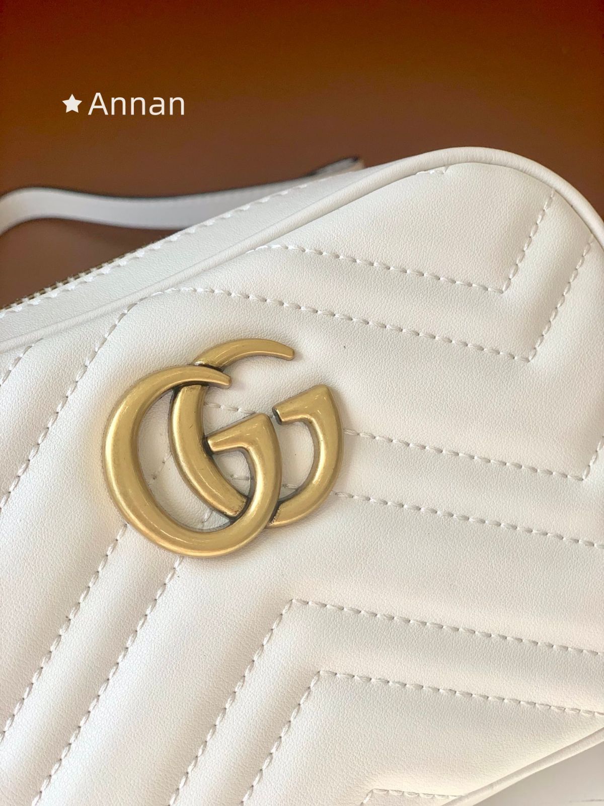 送料込☆ GUCCI (グッチ) GGマーモント ショルダーバッグ レザー
