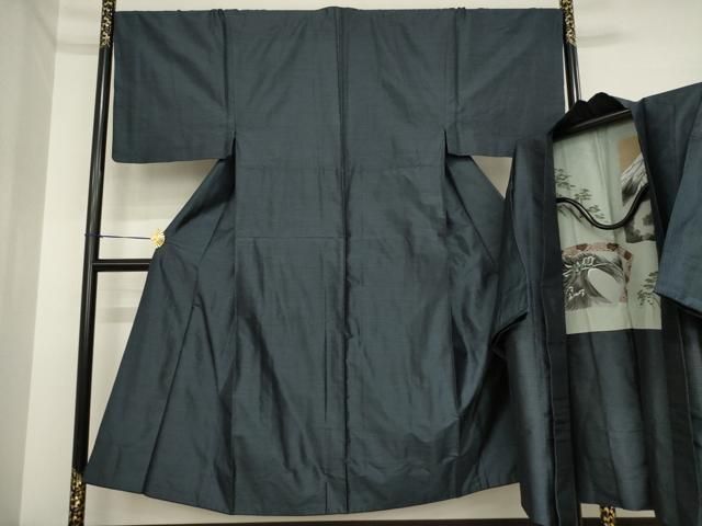 平和屋着物●男性　本場大島紬　アンサンブル　亀甲絣　正絹　逸品　AABI9691ck