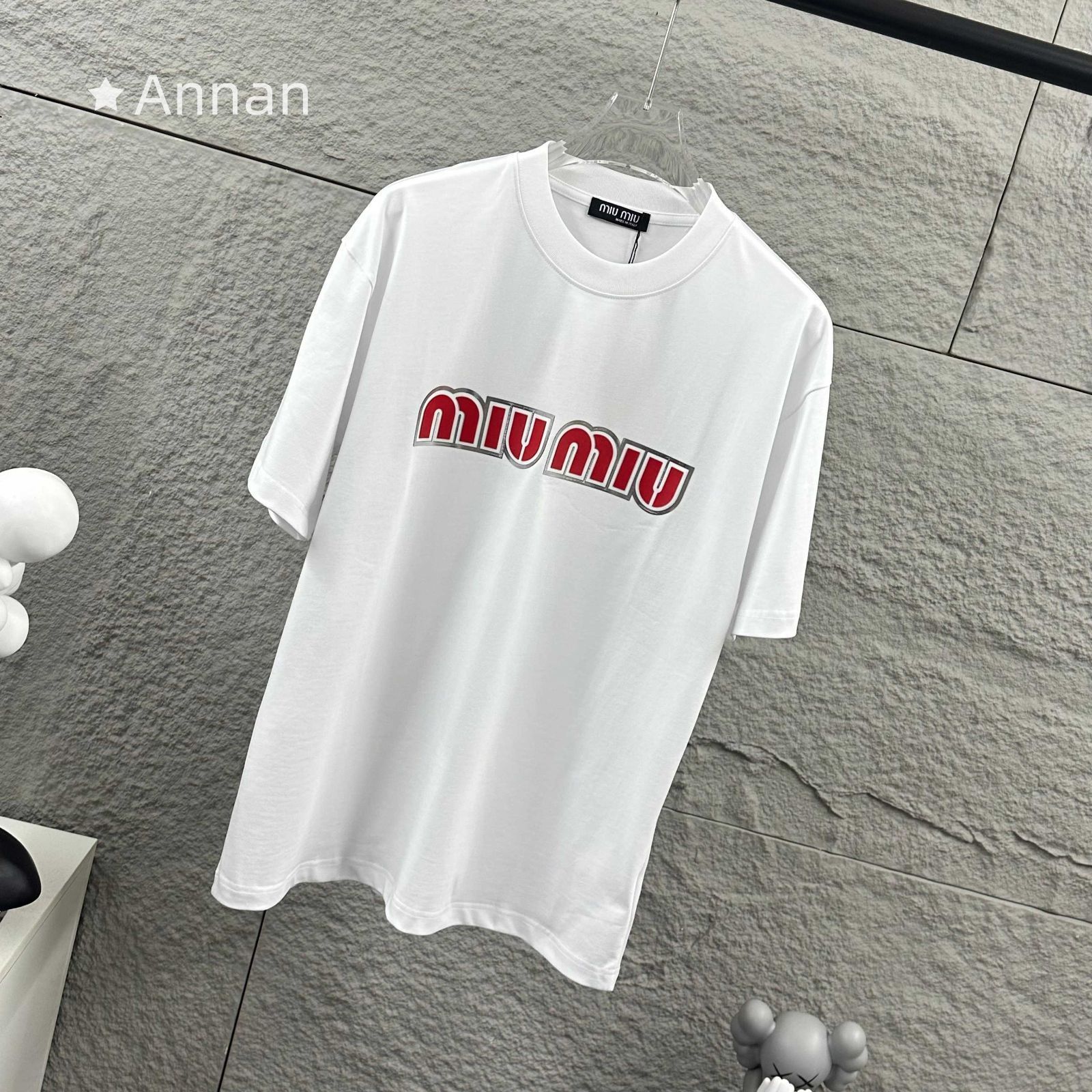 超極SSS美品 良品MIUMIU ミュウミュウ Tシャツ 半袖 夏服 トップス