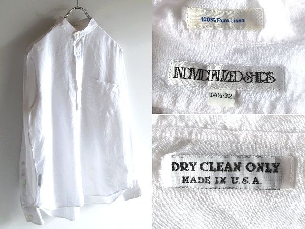 USA製 INDIVIDUALIZED SHIRTS インディビジュアライズドシャツ リネン