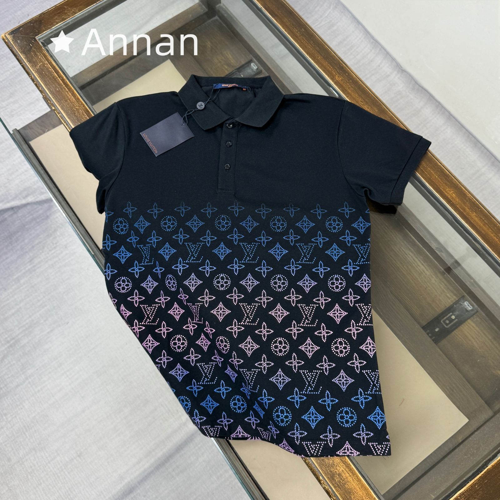 【限定】送料無料新品 タグ付 LV LOUIS VUITTON ルイヴィトン ポロシャツ 半袖シャツ POLO メンズ レディース ユニセックス カジュアル