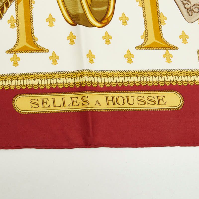 エルメス カレ90 カバーへの腰掛け SELLES A HOUSSE スカーフ ワイン