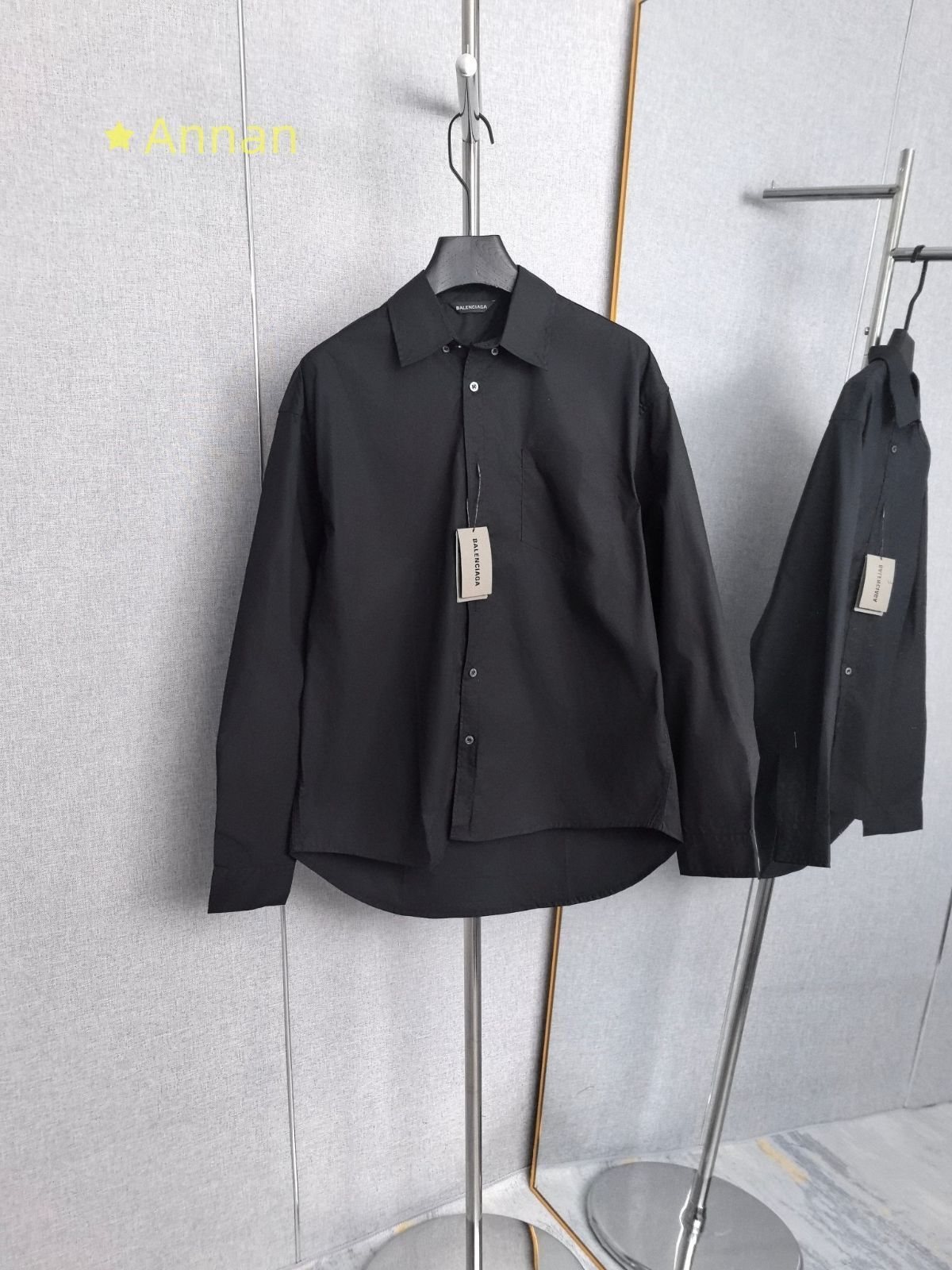 入手困難 ★★ 新品 タグ付 BALENCIAGA バレンシアガ長袖シャツ メンズ レディース ユニセックス カジュアル