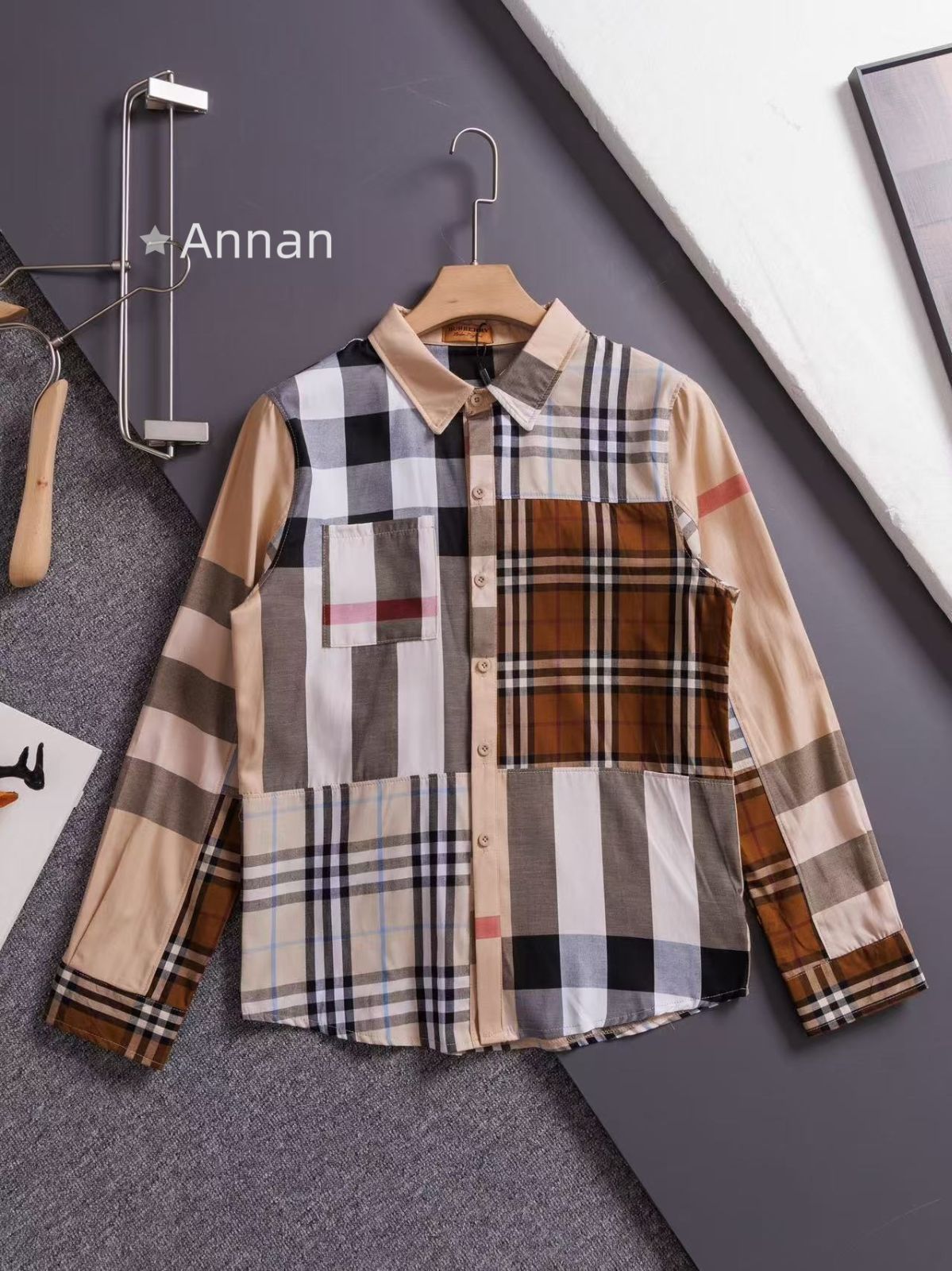 限定 新品未使用品 本日限定！本日限定！新品 タグ付 BURBERRY バーバリー長袖シャツ メンズ レディース ユニセックス カジュアル