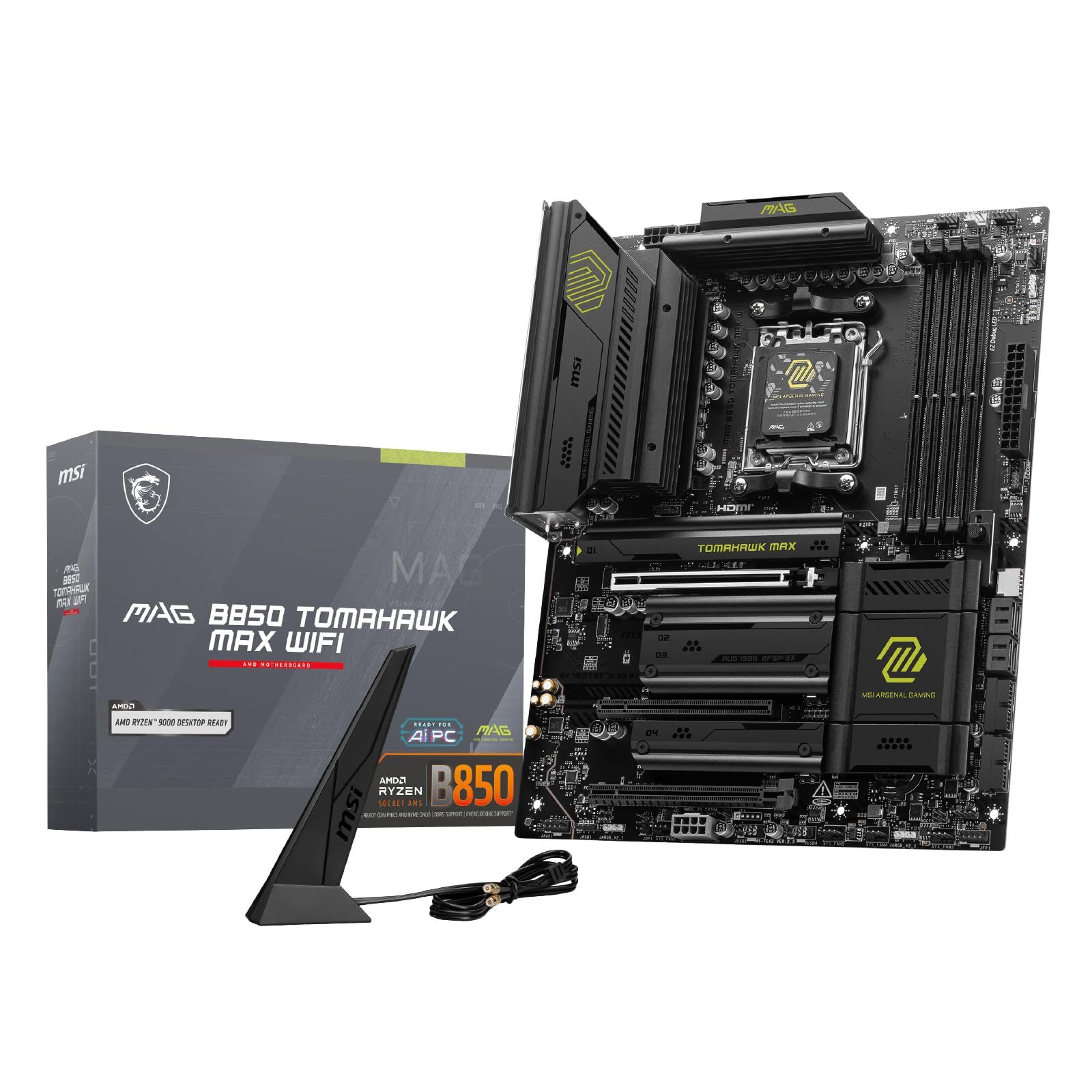 MSI MAG B850 TOMAHAWK MAX WIFI AMD Ryzen 9000/8000/7000シリーズ(AM5)対応 ATXマザーボード MB6743 [ATX] [TOMAHAWK MAX WIFI/ATX/ゲーミング/黒]