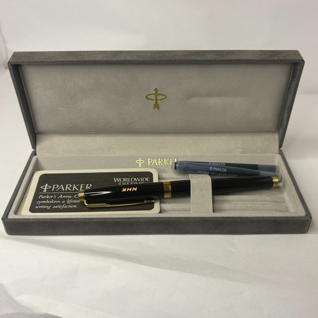 希少！！PARKER パーカー 万年筆 14K 585 NHKロゴ入り ブラック