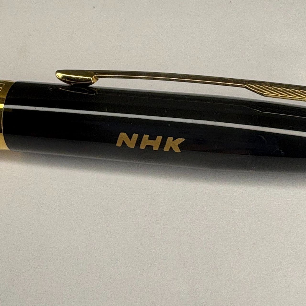 PARKER 万年筆 XF 黒 ゴールド 585 14金 希少！！PARKER パーカー 万年筆 14K 585 NHKロゴ入り ブラック