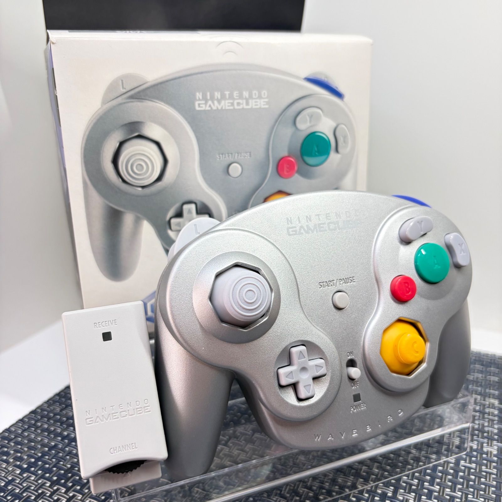 【フルメンテナンス】GC ゲームキューブコントローラー ウェーブバード ワイヤレスコントローラ 箱付き b