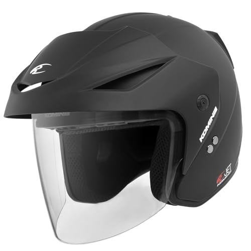 コミネ(KOMINE) バイク用 エーラ-II マットブラック L HK-1651 UVカットシールド 高強度ABSシェル ジェットヘルメットpms efbf771f