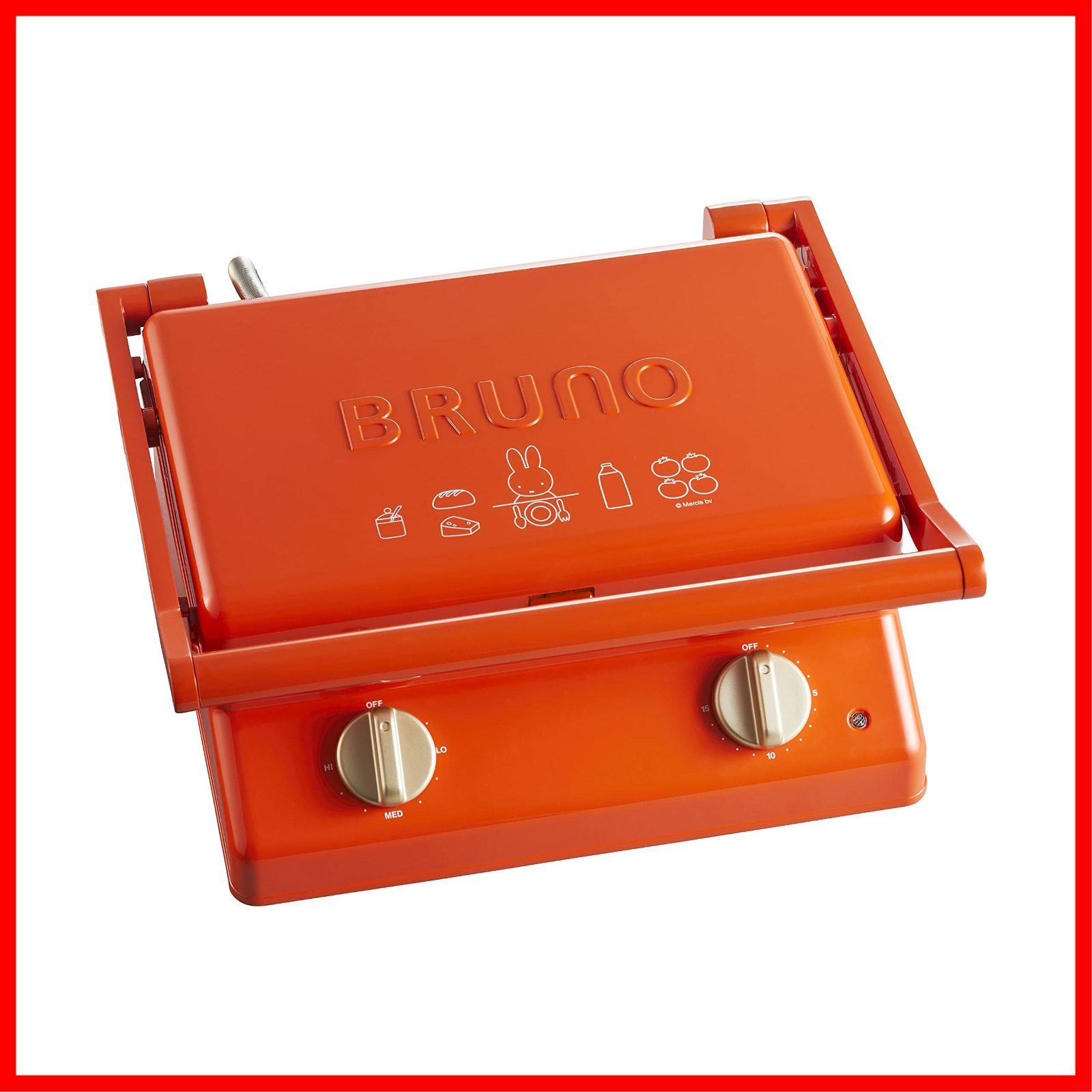 【即日発送】BRUNO miffy グリルサンドメーカー ダブル BOE089 bruna red