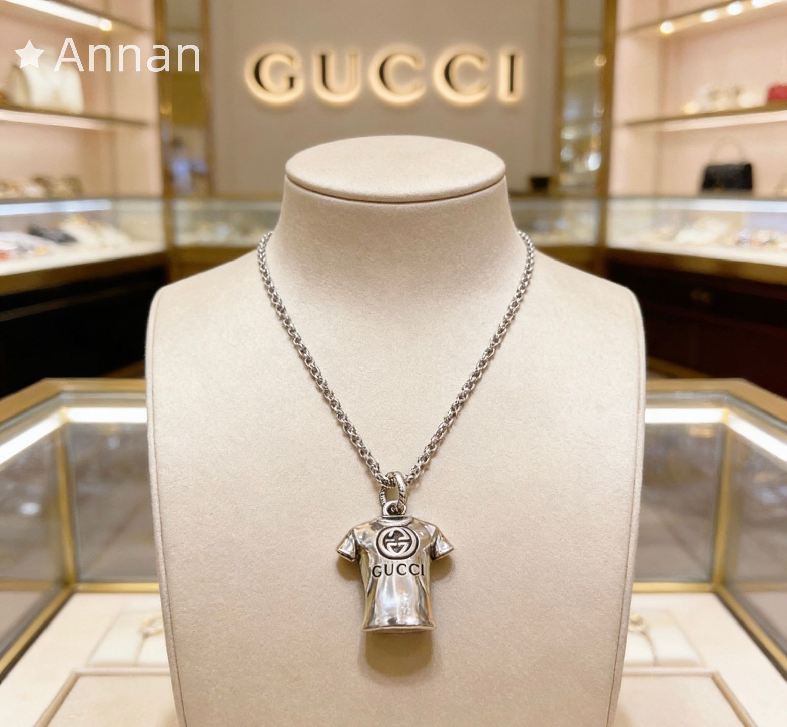 未使用に近い 美品☆ 美品美品新品 GUCCI グッチ ネックレス メンズ 