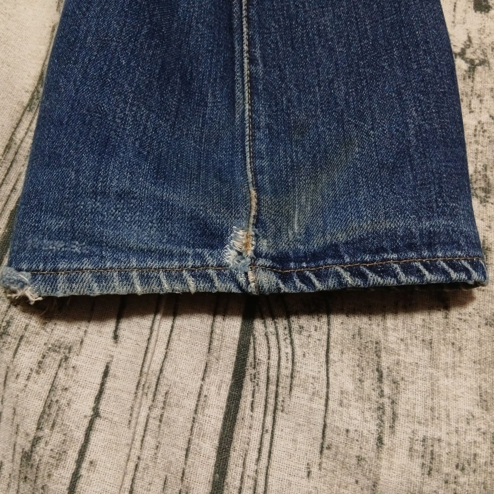 W35表記】 超雰囲気 バレンシア製 LEVI'S 501XX 1947 レザーパッチ 555