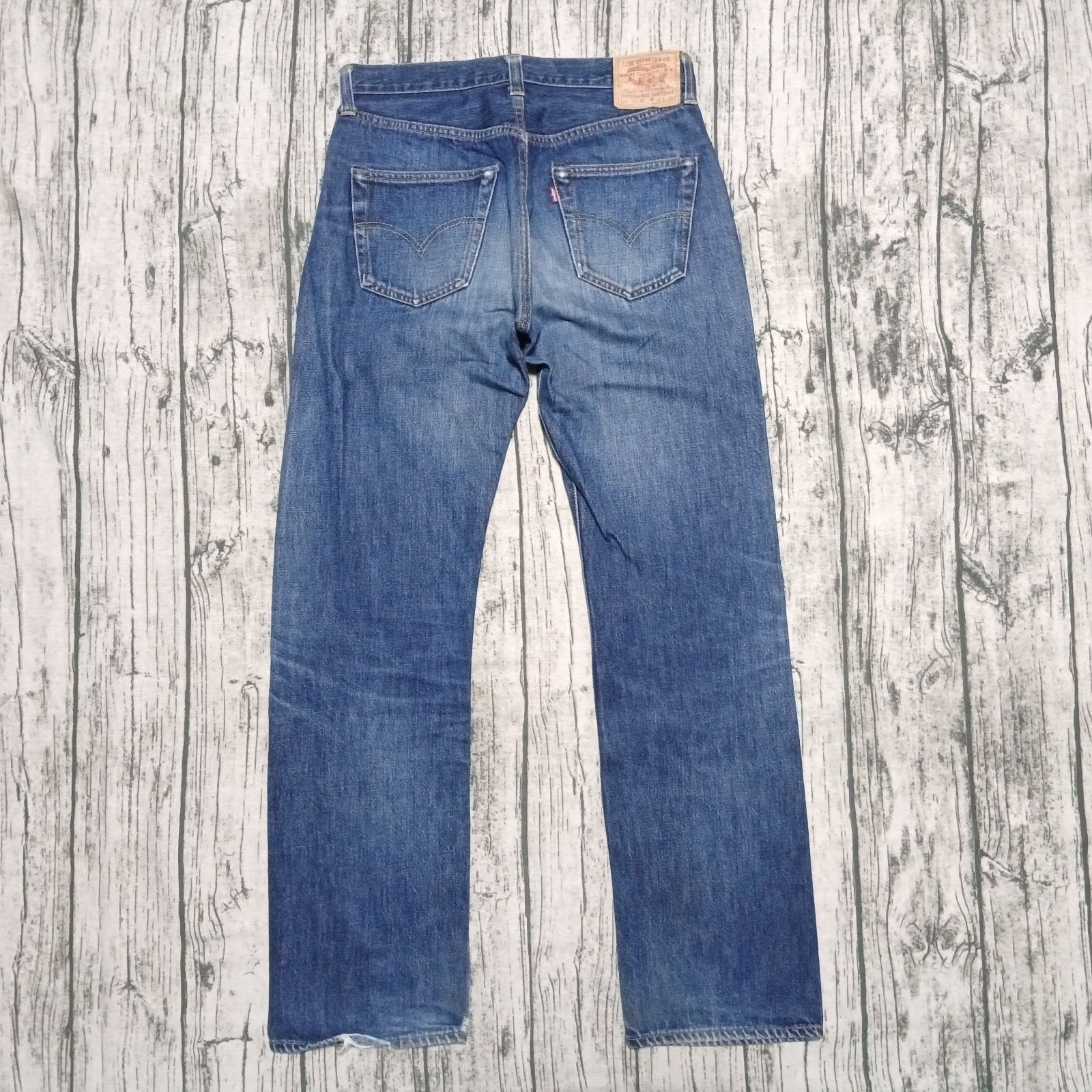 W35表記】 超雰囲気 バレンシア製 LEVI'S 501XX 1947 レザーパッチ 555