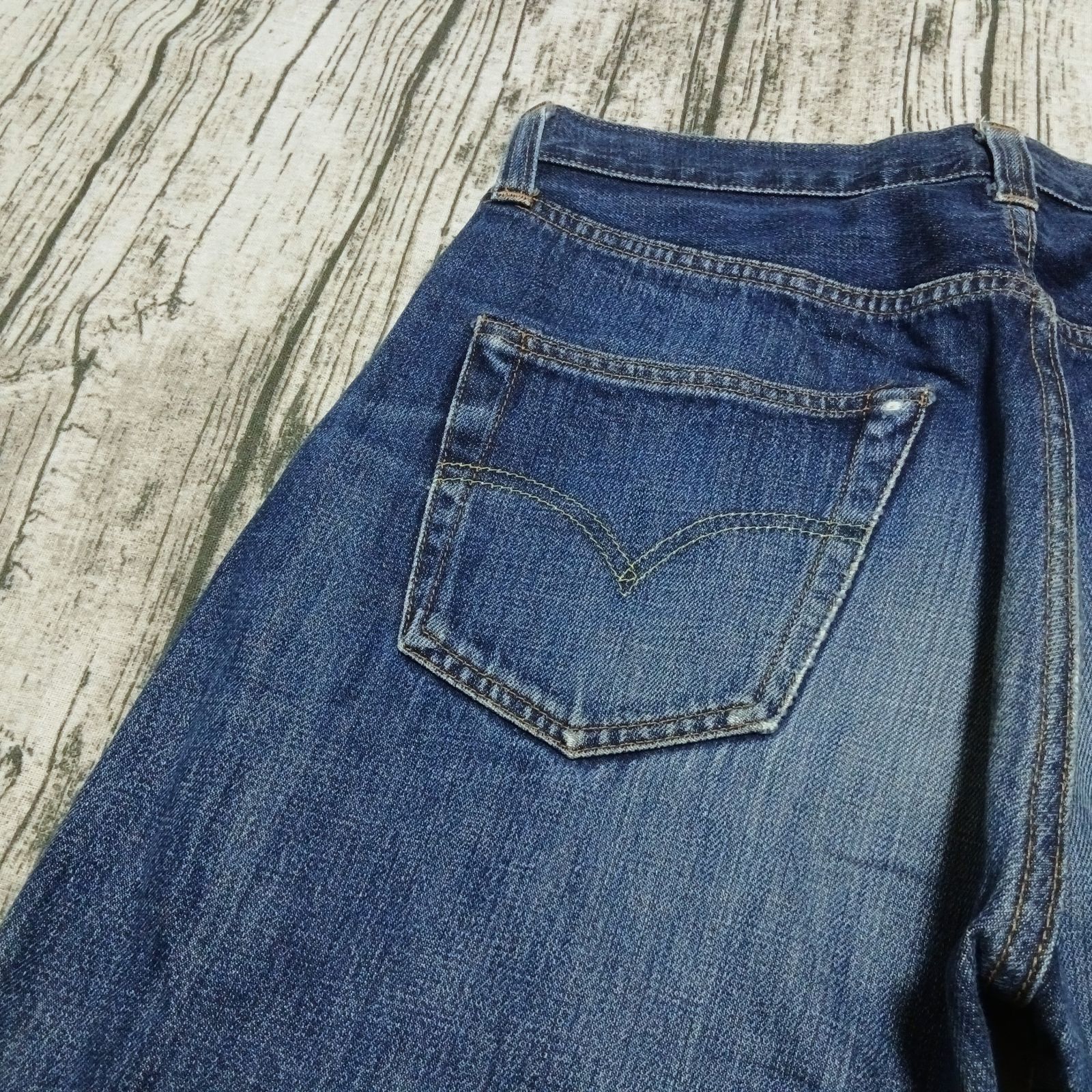 W35表記】 超雰囲気 バレンシア製 LEVI'S 501XX 1947 レザーパッチ 555