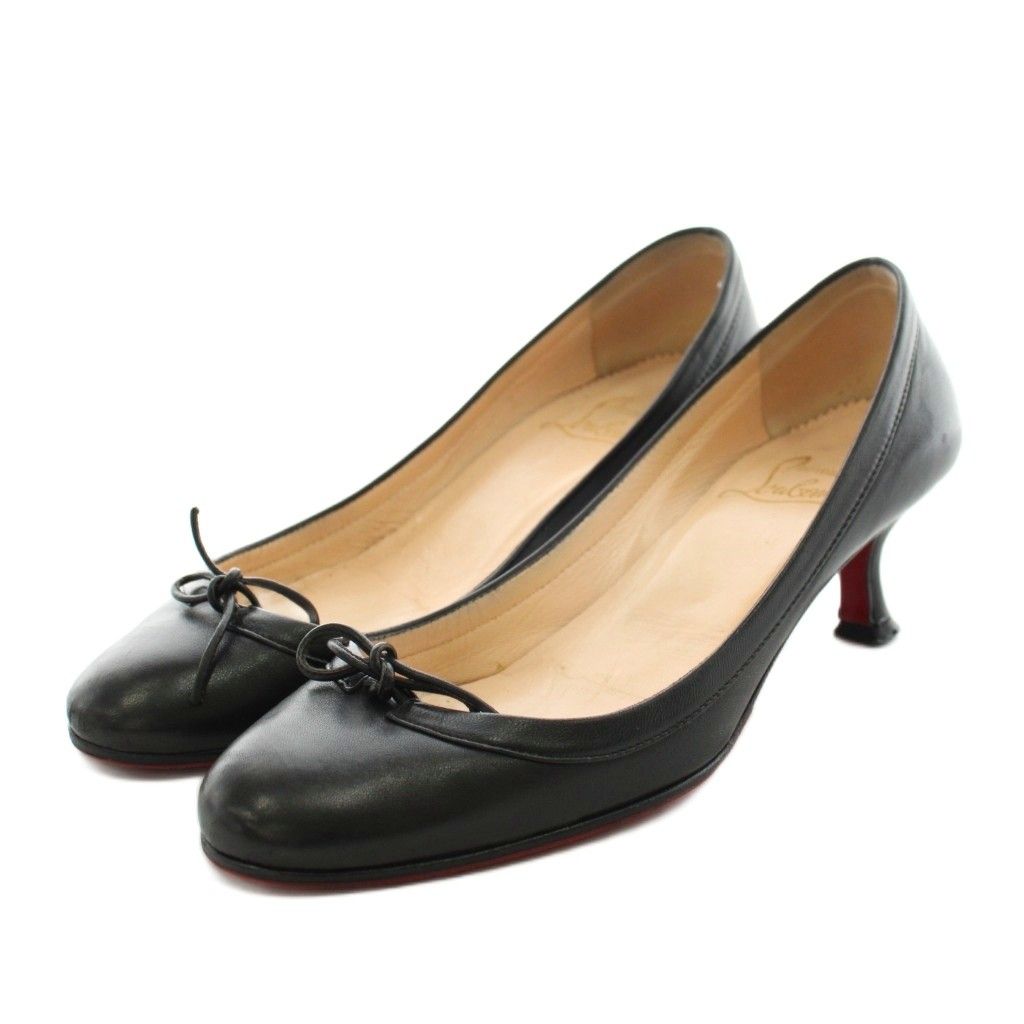 クリスチャンルブタン Christian louboutin パンプス ヒール リボン