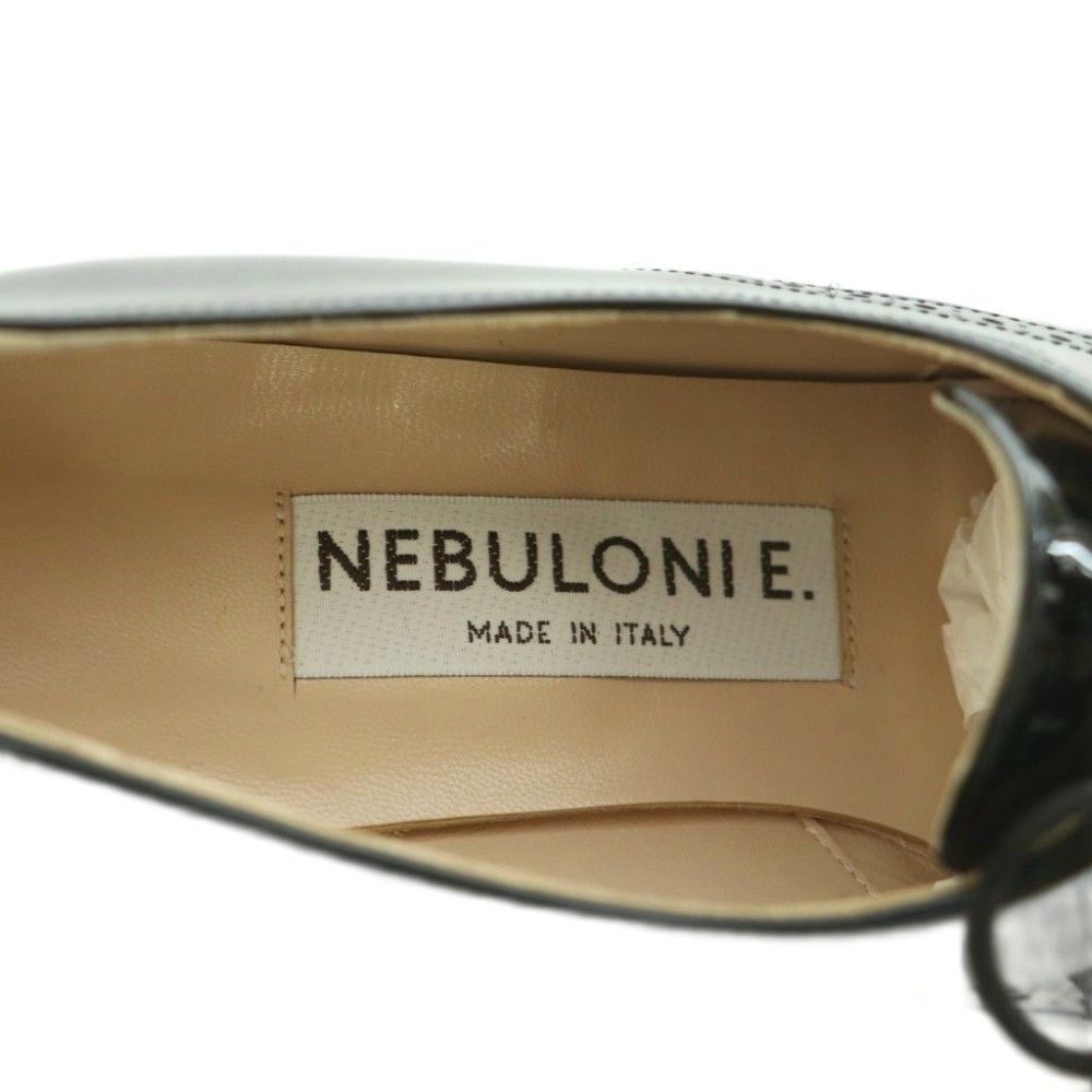 ネブローニ Nebuloni レースアップ ポインテッドシューズ エナメル 38
