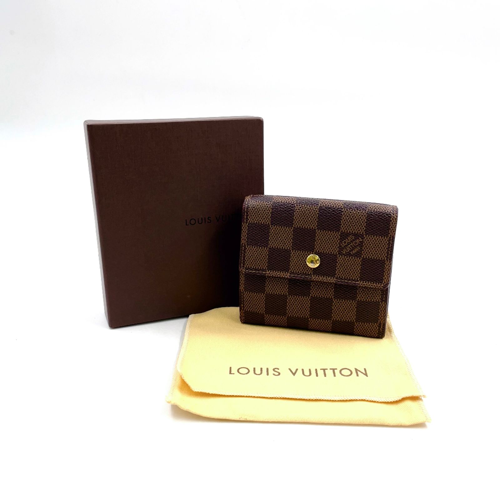新着】LOUIS VUITTON ポルトフォイユ エリーズ ダミエエベヌ