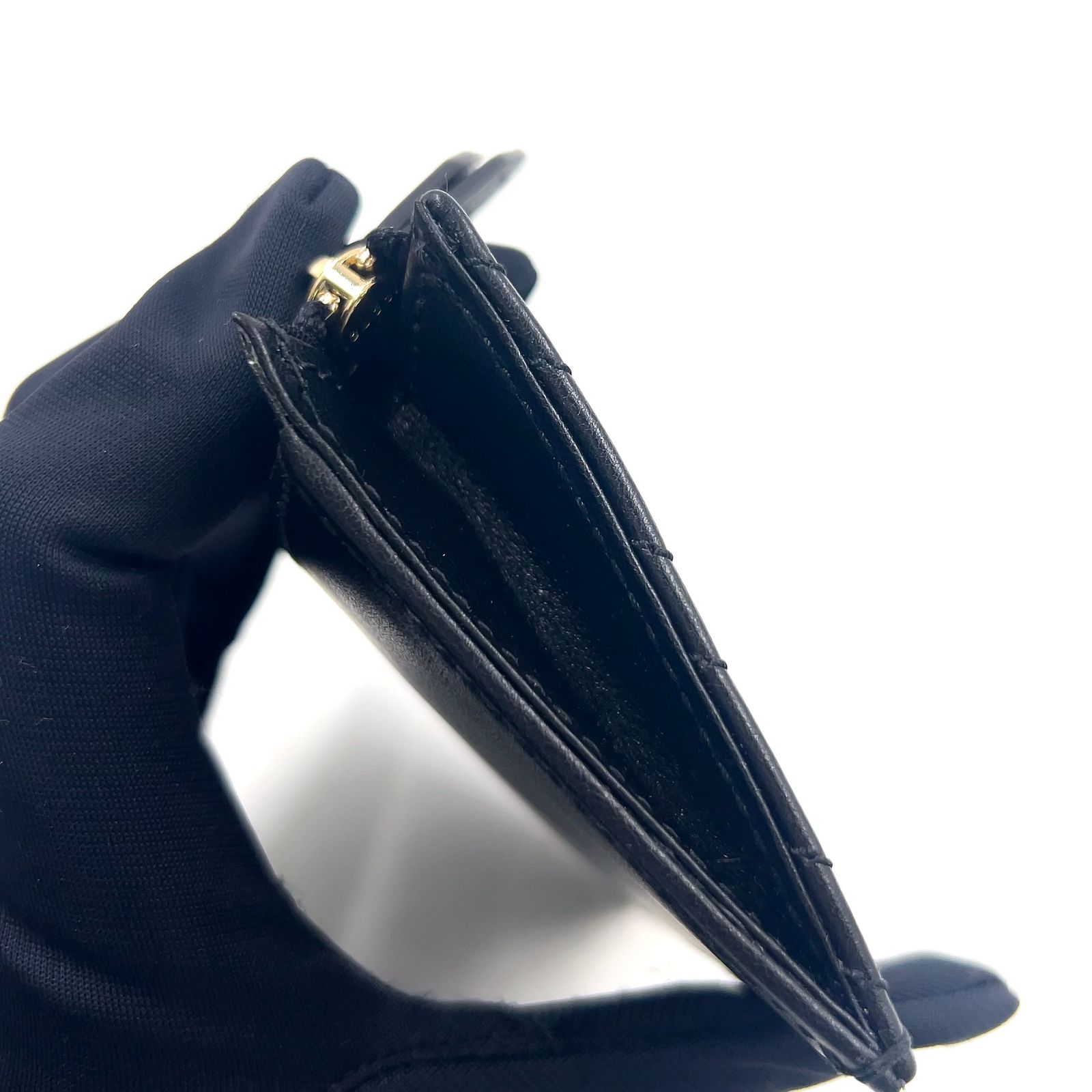 新着】GUCCI GGマーモント キーリング付き レザー ブラック コイン