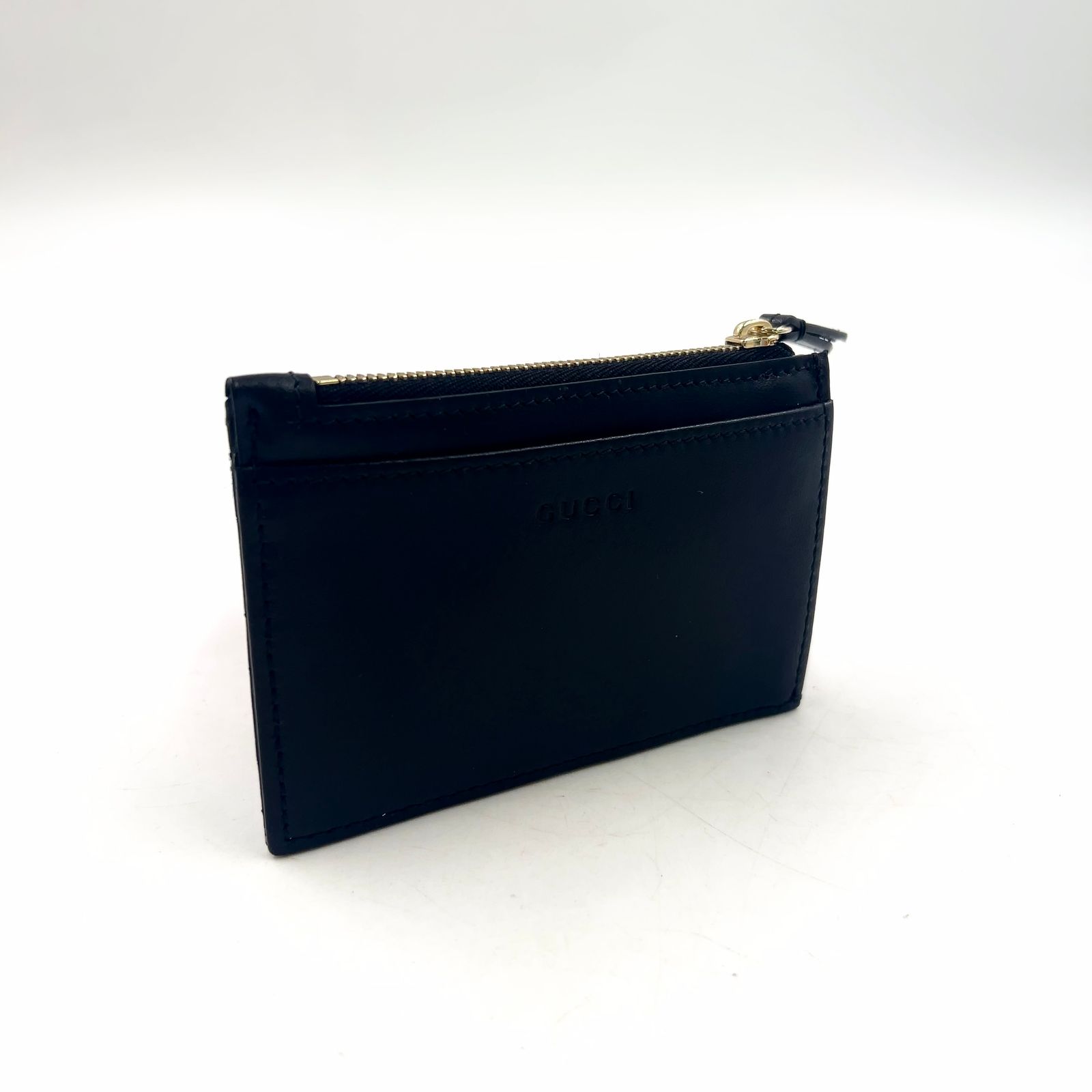 新着】GUCCI GGマーモント キーリング付き レザー ブラック コイン
