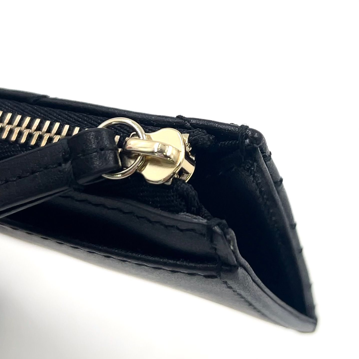 新着】GUCCI GGマーモント キーリング付き レザー ブラック コイン