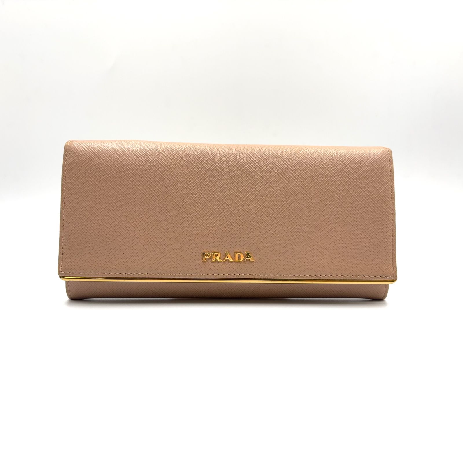 新着】PRADA SAFFIANO METAL 二つ折り サフィアーノレザー ピンク