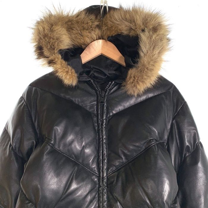 Schott ショット ラムレザー 羊革 コヨーテ ファー ダウン ジャケット