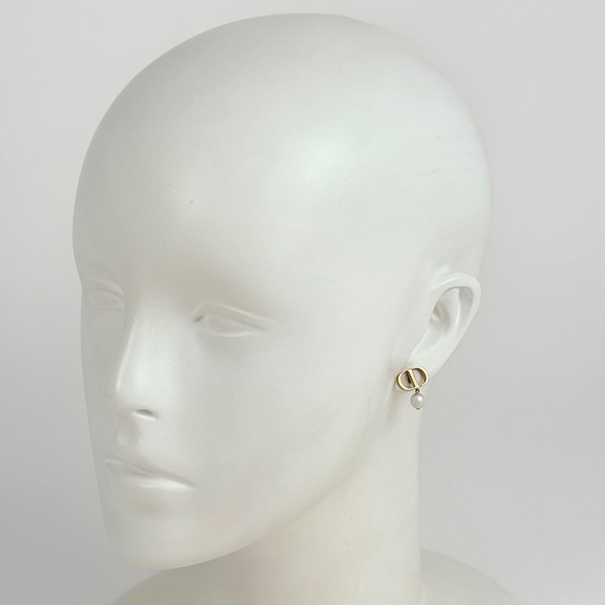 クリスチャンディオール Christian Dior ロゴ フェイクパール ピアス