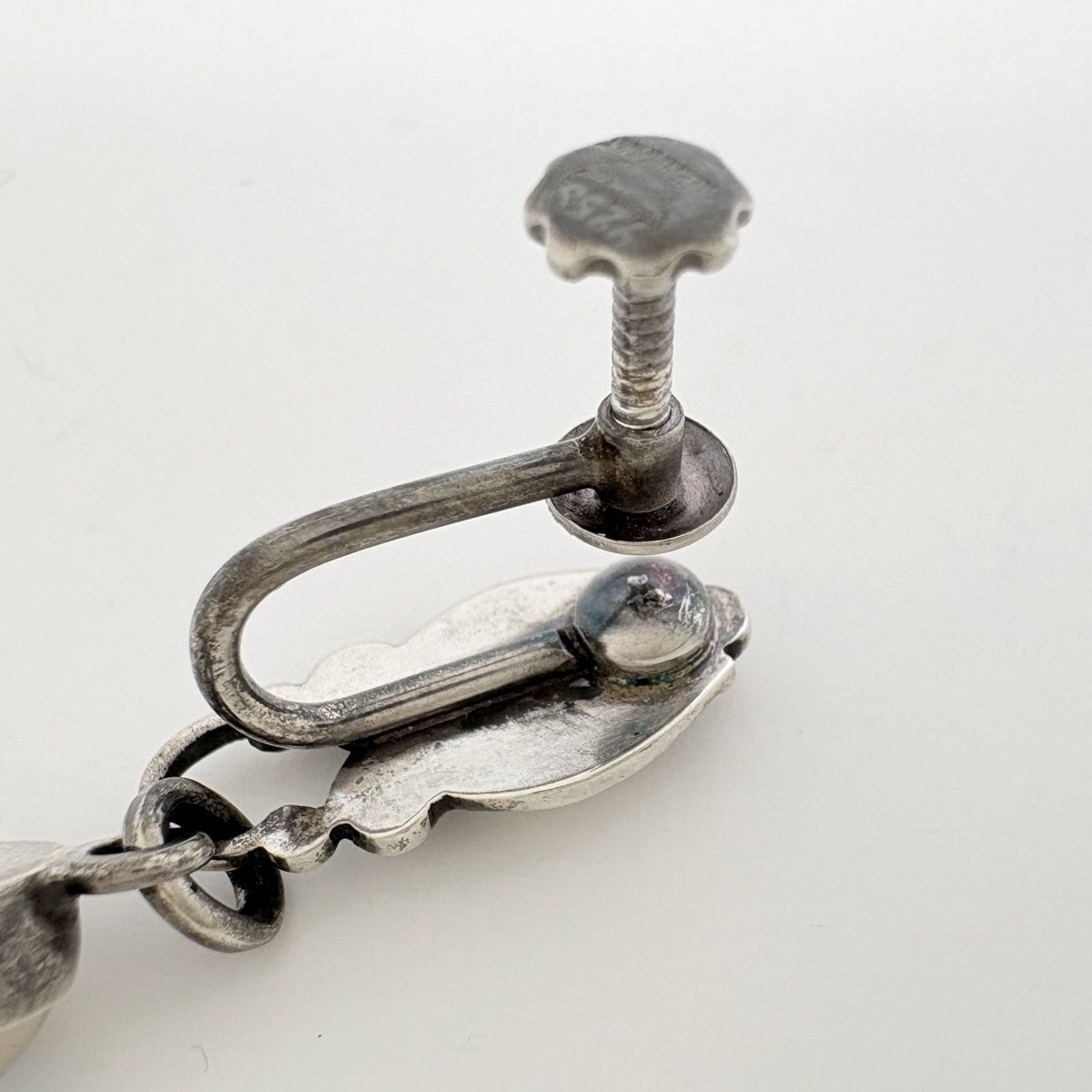 ジョージジェンセン　ピアス　ムーンストーン　シルバー　フラワー　925 ジョージジェンセン Georg Jensen フラワーモチーフ イヤリング