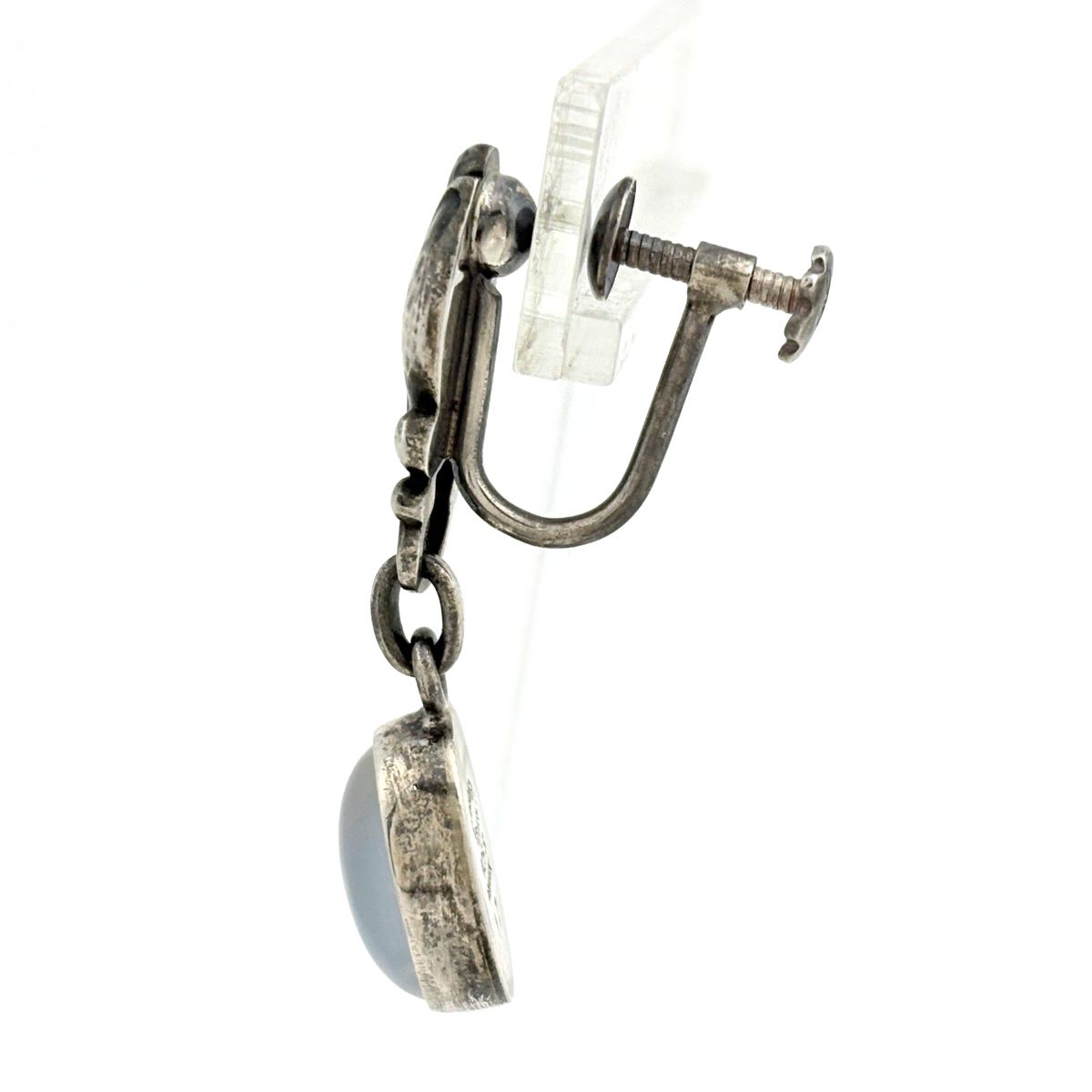 ジョージジェンセン　ピアス　ムーンストーン　シルバー　フラワー　925 ジョージジェンセン Georg Jensen フラワーモチーフ イヤリング