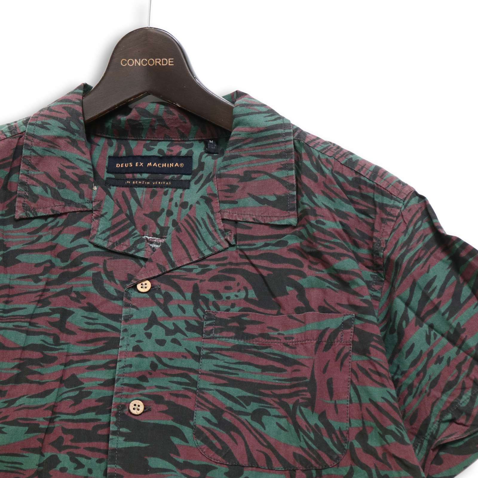 DEUS EX MACHINA デウスエクスマキナ 春夏 半袖 総柄 オープンカラー シャツ Sz.M メンズ