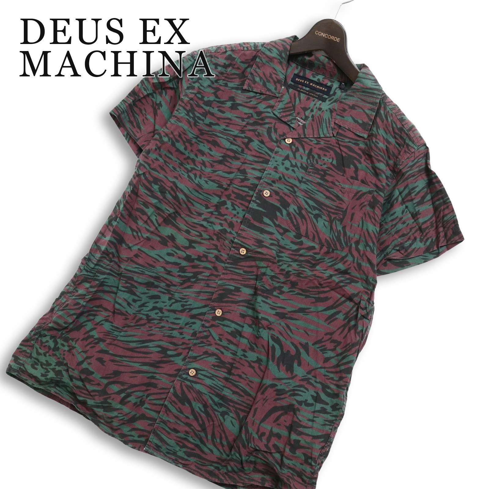 DEUS EX MACHINA デウスエクスマキナ 春夏 半袖 総柄 オープンカラー シャツ Sz.M メンズ