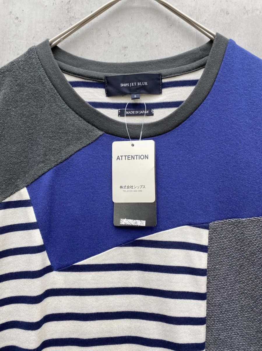 新品 SHIPS JET BLUE シップスジェットブルー ボーダー 半袖 Tシャツ