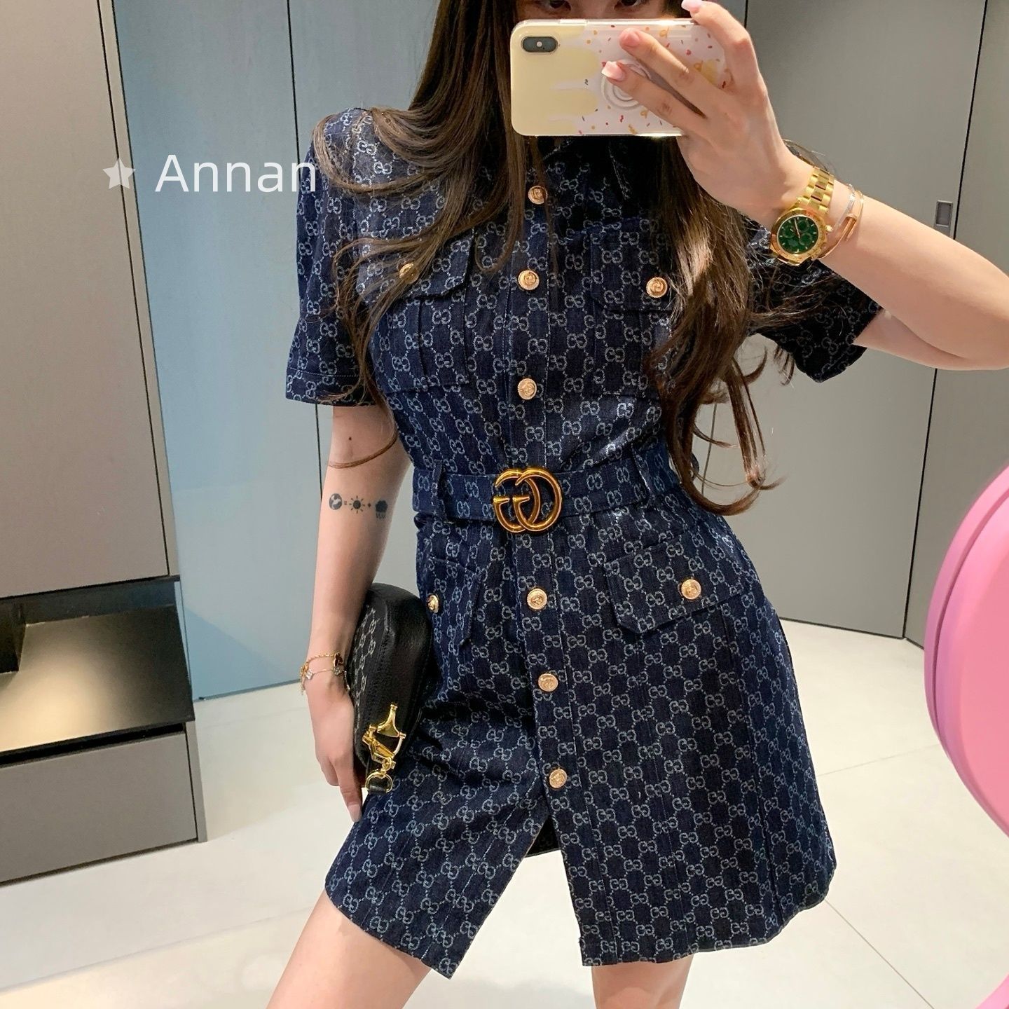 人気 超美品新品 GUCCI グッチ ワンピース レディース - メルカリ