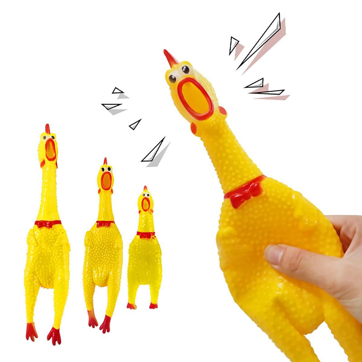大声で鳴くニワトリおもしろ 鶏 2個セット 約30Cm チキン おもしろ