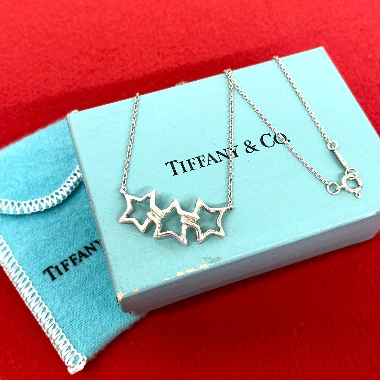 極 美品 箱 袋付き TIFFANY&Co. ティファニー ヴィンテージ トリプル