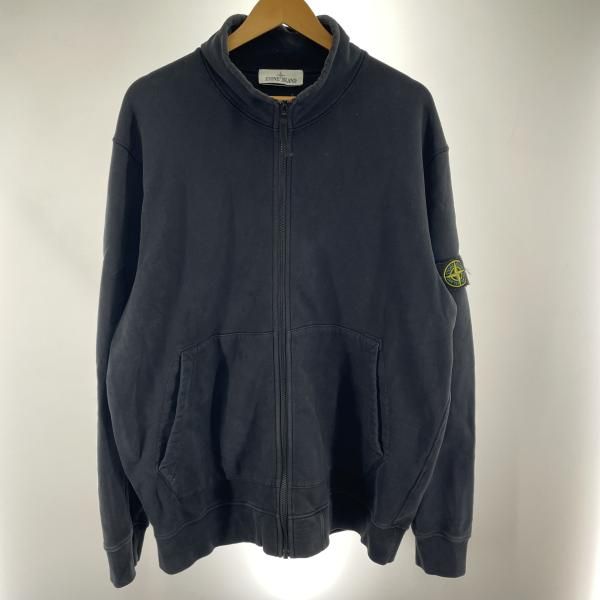 【中古】STONE  ジップアップスウェットブルゾン サイズ3XL 771564320 ブラック 汚れあり[91][240091414154] 中古】STONE ISLAND ジップアップスウェットブルゾン サイズ3XL