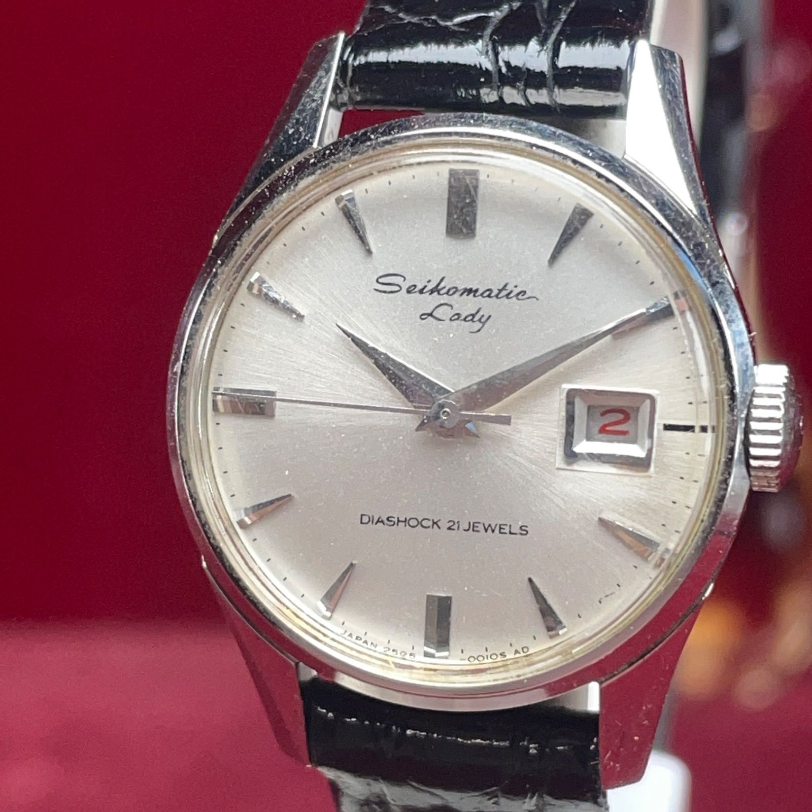 ☆OH済 SEIKO セイコーマチック レディ 1966年製 純正尾錠 純正竜頭
